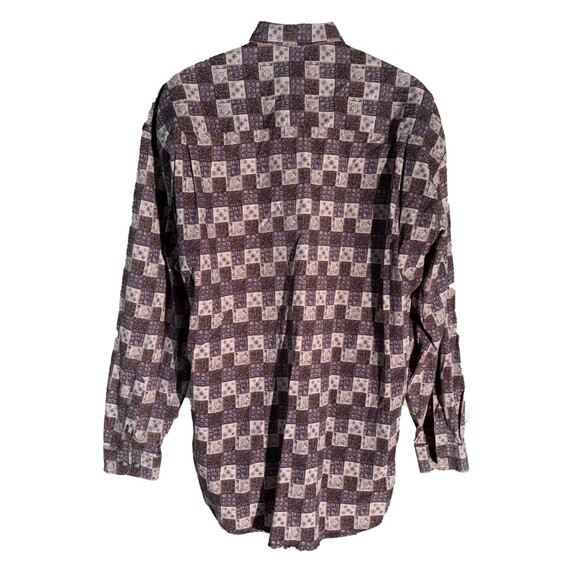 L'uomo by Enro Men's Long Sleeve Button Down Checker Shirt XL - Picture 3 of 5